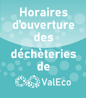 Miniature horaires des déchèteries de ValEco